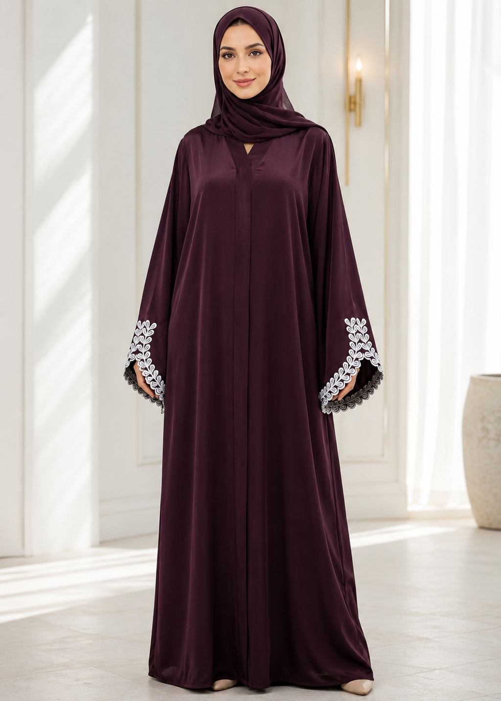 Maroon Paradise New Design Abaya