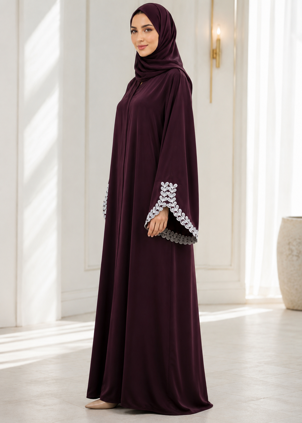 Maroon Paradise New Design Abaya