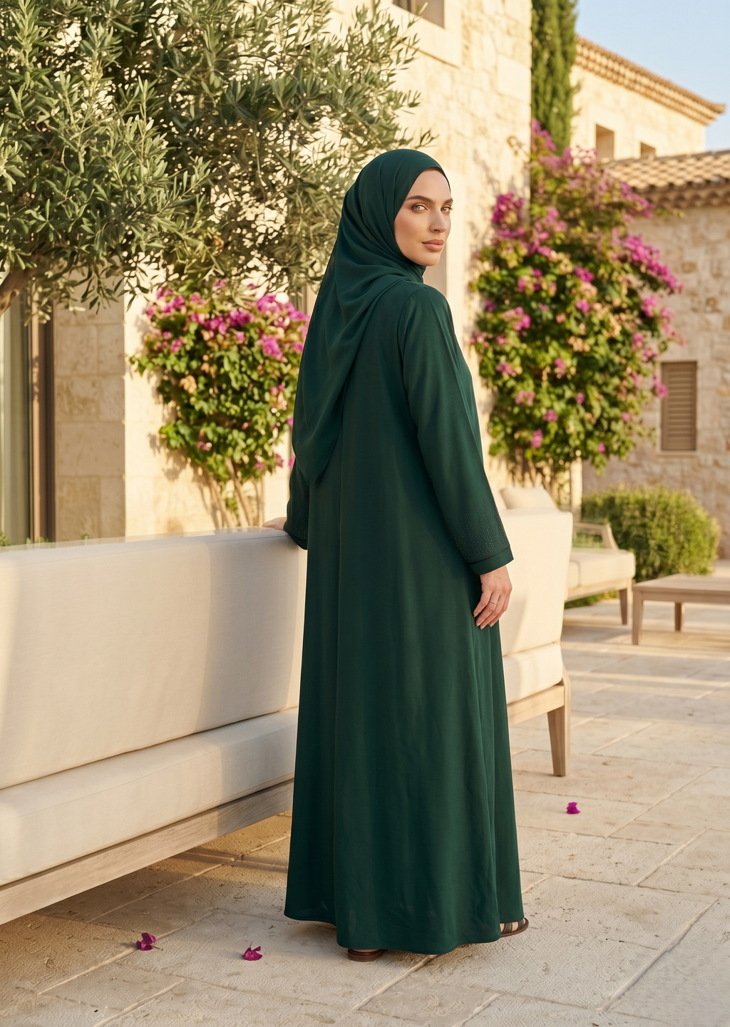 Ayleen Green New Design Abaya