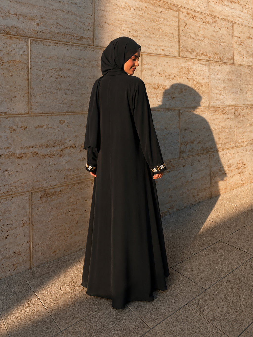 Golden Petal New Design Abaya