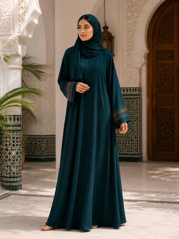 Teal Serenity New Design Abaya