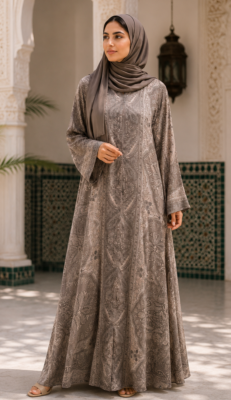 Gulnaar Beige New Design Abaya