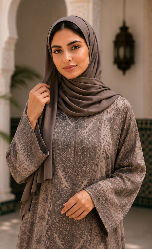 Gulnaar Beige New Design Abaya