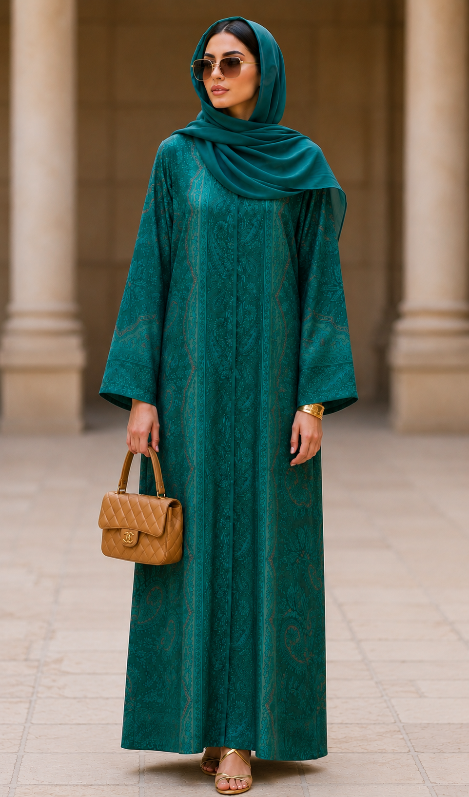 Gulnaar Green New Design Abaya