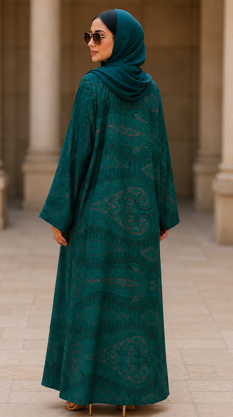 Gulnaar Green New Design Abaya