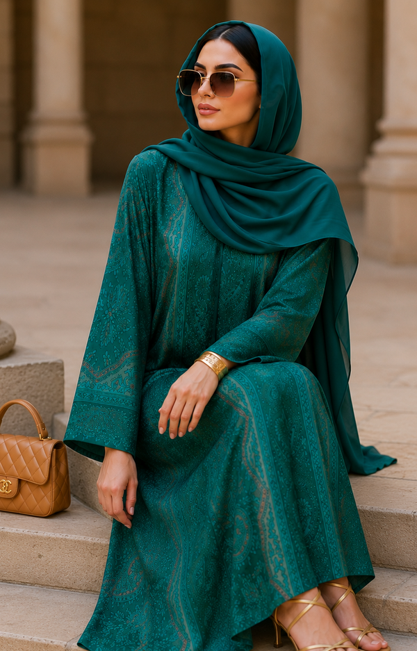 Gulnaar Green New Design Abaya