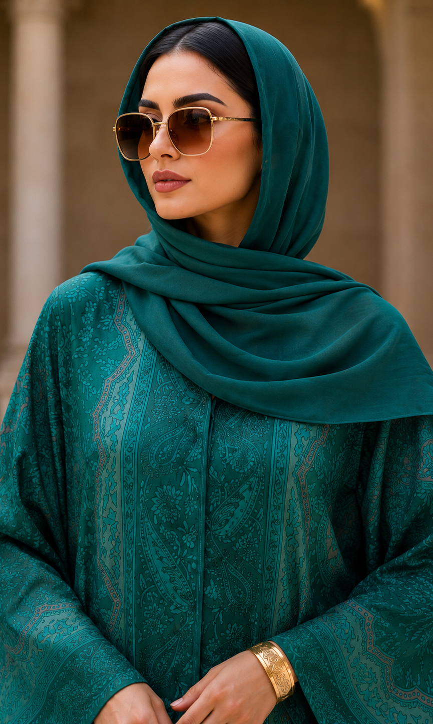 Gulnaar Green New Design Abaya