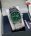 ZOLVEX Success Way Green Dial Luxury Watch – Stainless Steel Day-Date Watch