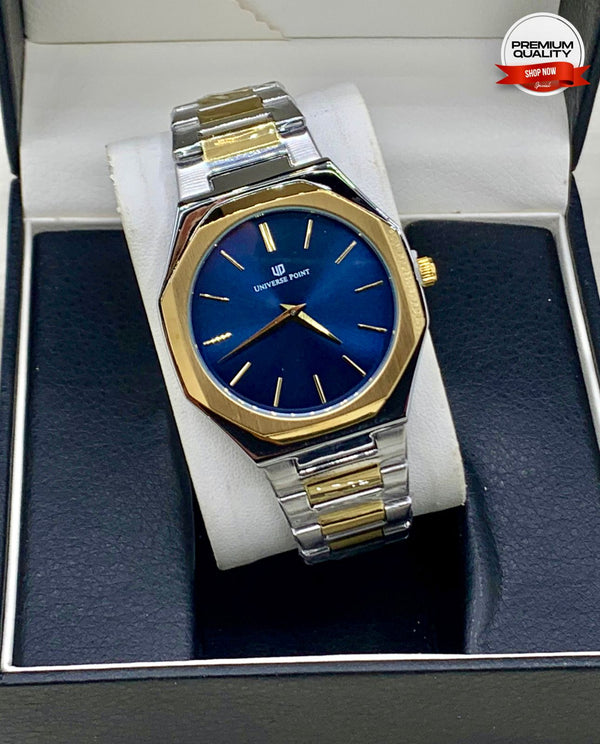 Luxury Blue Dial Two-Tone Stainless Steel Watch – Gold Edition