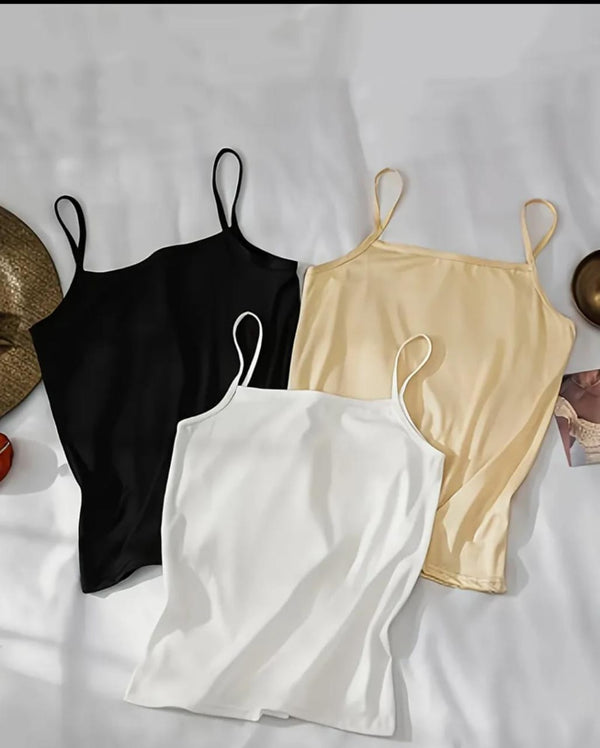 Pack of 3 Camisoles – Soft Jersey Fabric Comfortable Innerwear