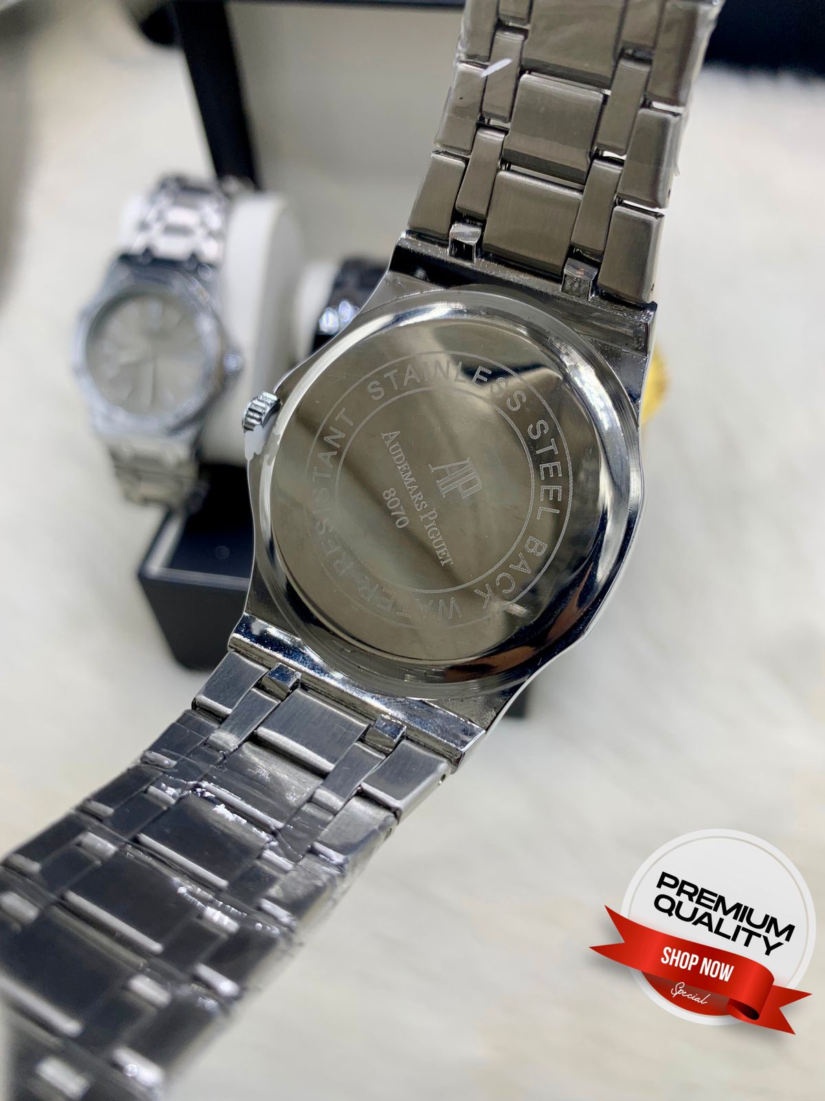 Luxury Brown Textured Dial Stainless Steel Watch – Royal Sport Edition