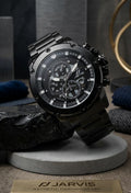 JARVIS Luxury Silver Chronograph Watch – Stainless Steel Premium Men’s Watch