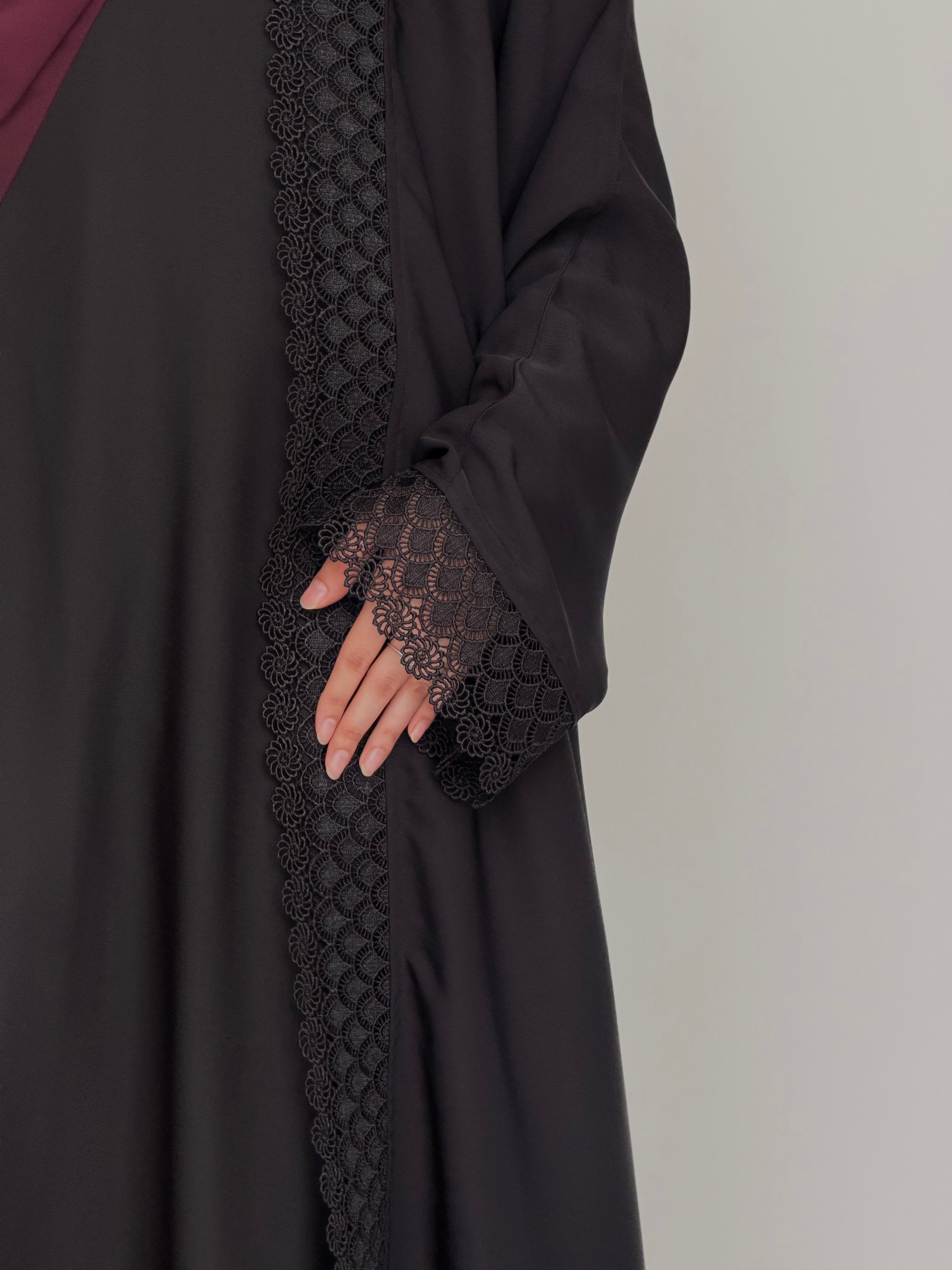 The Intricate Lace Abaya Set