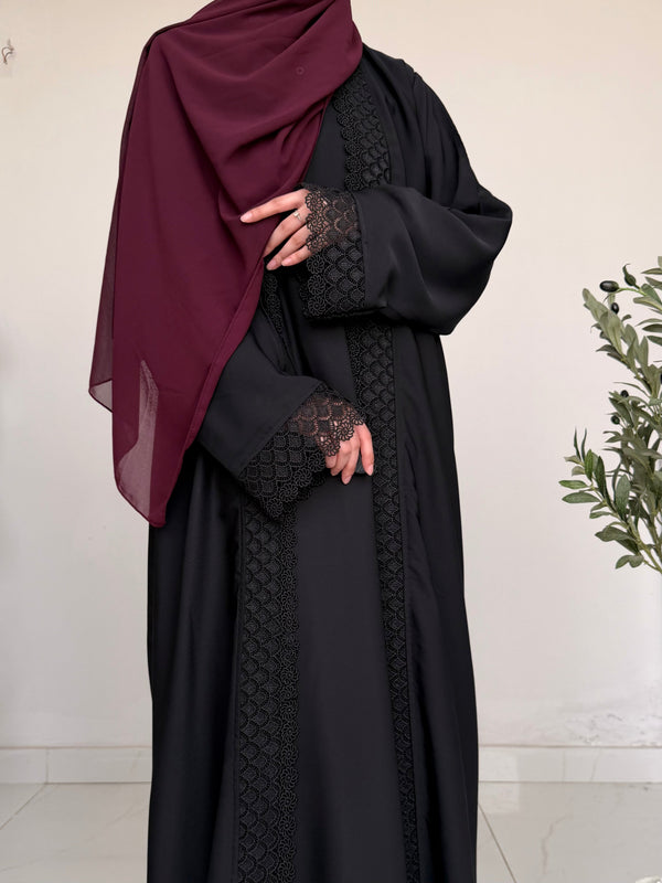 The Intricate Lace Abaya Set