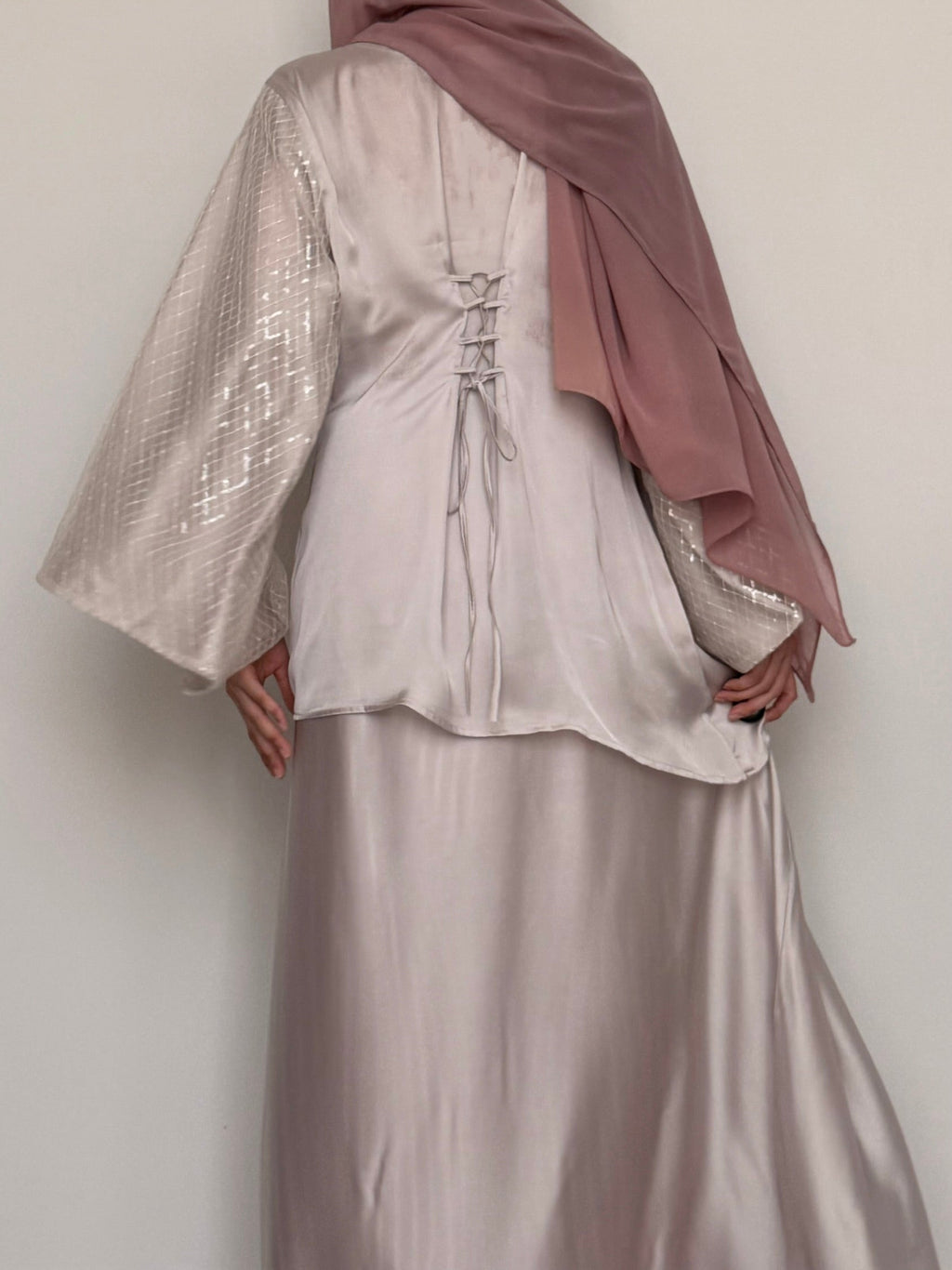 The Satin Ivory Skirt Set