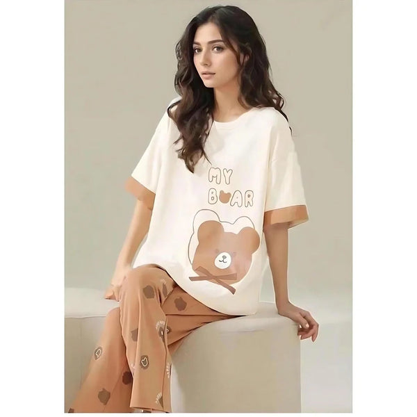 My Bear Printed Night Suit for Women