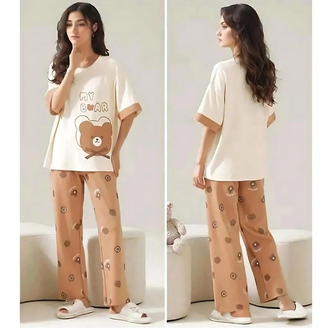 My Bear Printed Night Suit for Women