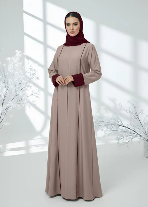 Beige Blossom New Design Abaya