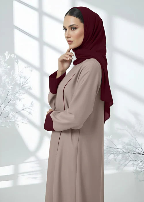 Beige Blossom New Design Abaya