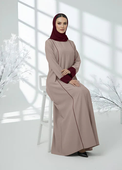 Beige Blossom New Design Abaya