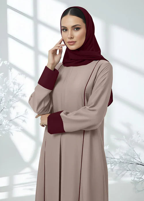 Beige Blossom New Design Abaya